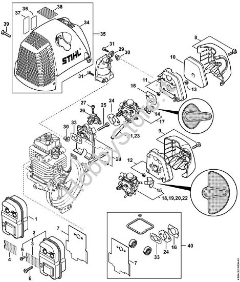Silenziatore, filtro aria FC 100, FC 110 FC 100 brand Stihl